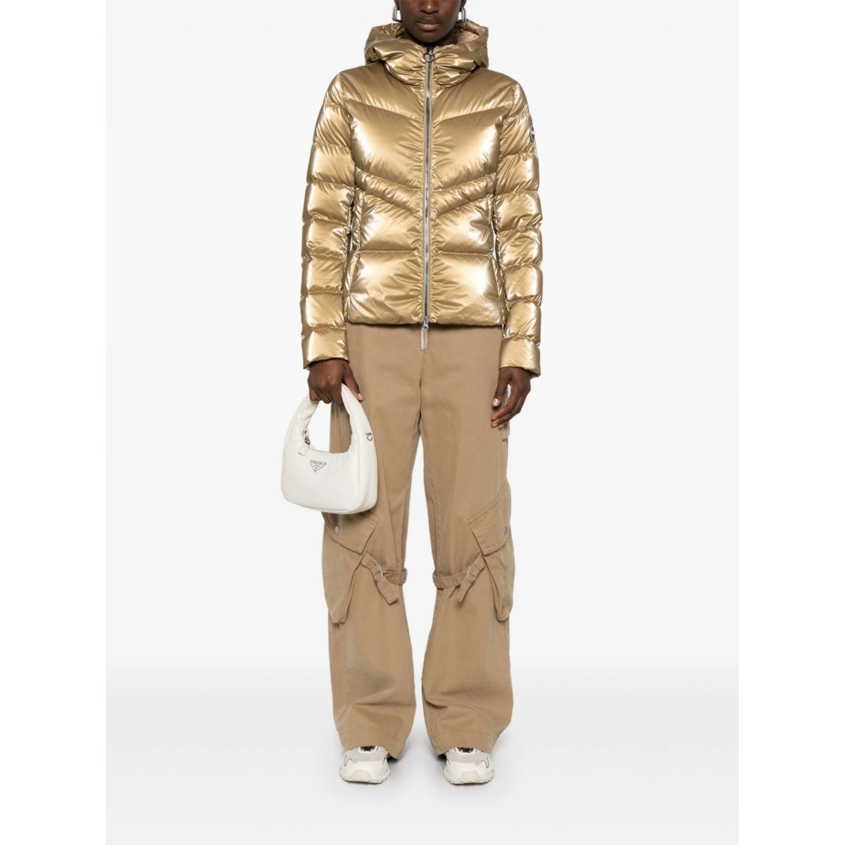 metallic-effect down jacket - Img 2