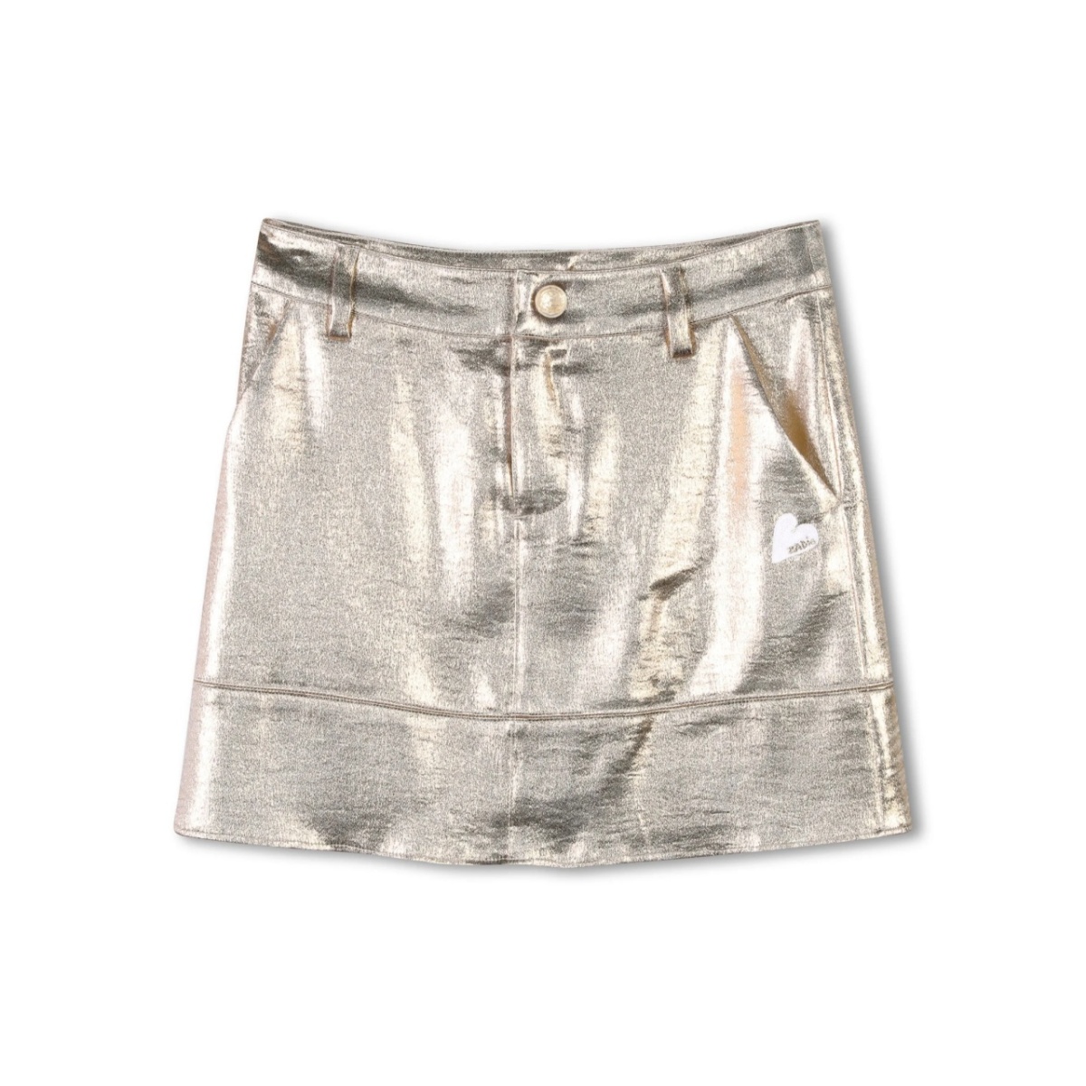 metallic-effect skirt