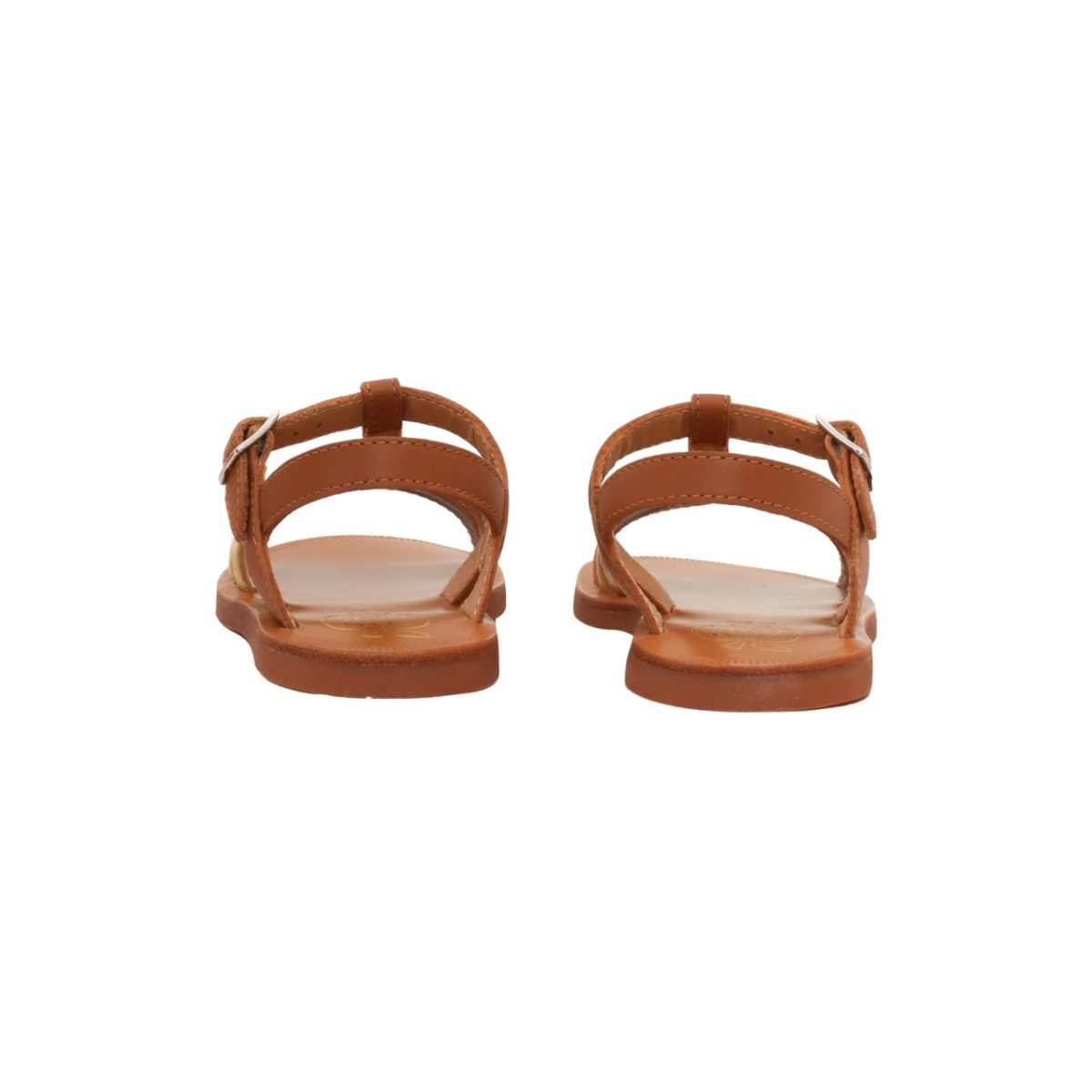metallic-strap flat sandals - Img 3