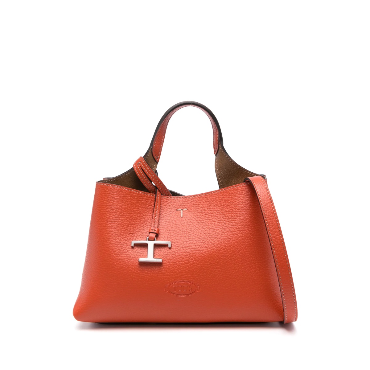 Micro leather tote bag