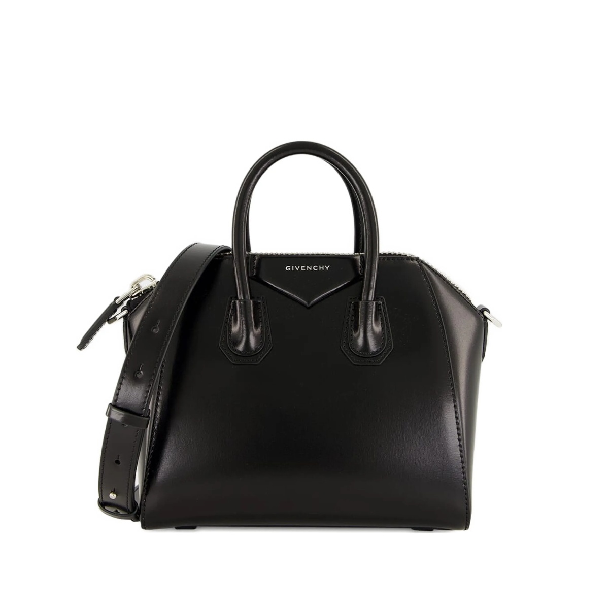 mini Antigona box two-way leather tote bag