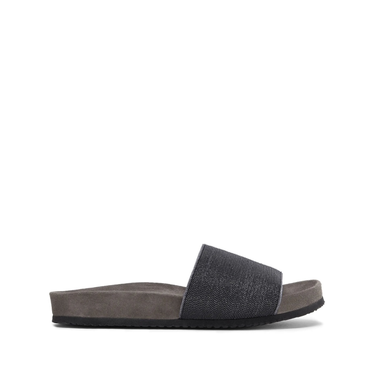 Monili embellished leather slides