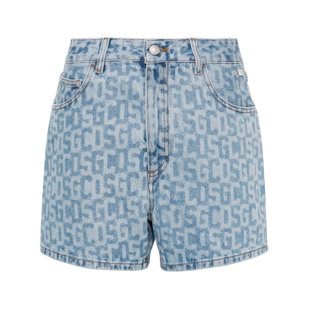 monogram high-rise denim shorts