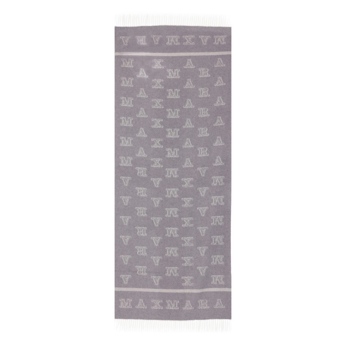 monogram-pattern cashmere scarf