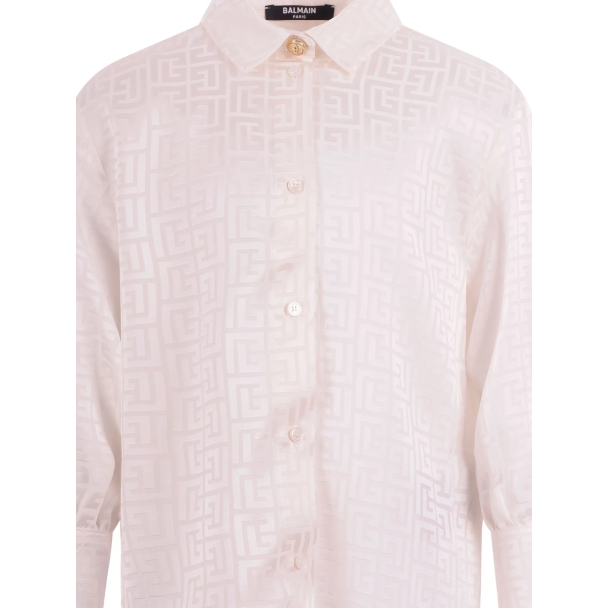 monogram-print button shirt - Img 3