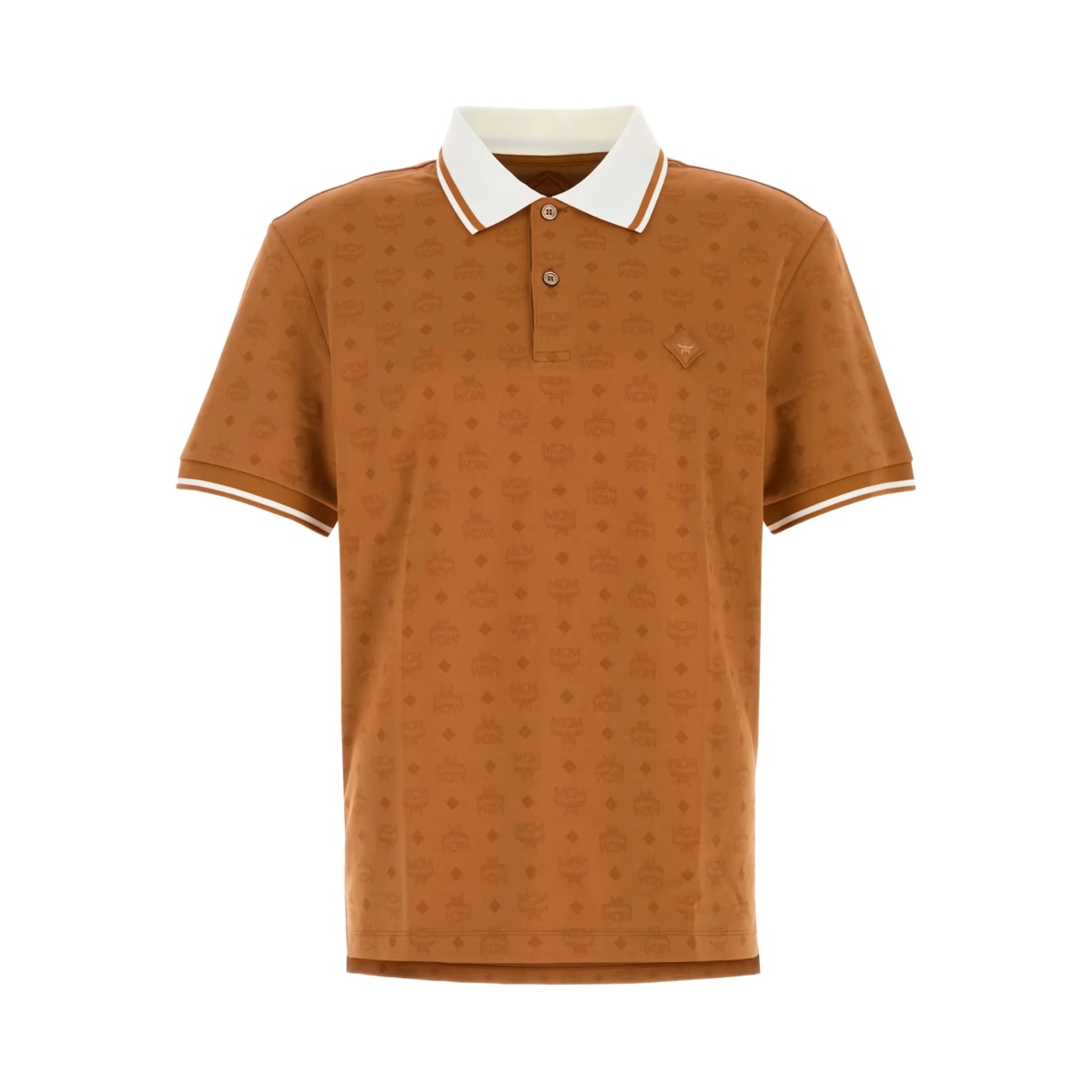 monogram-print polo shirt