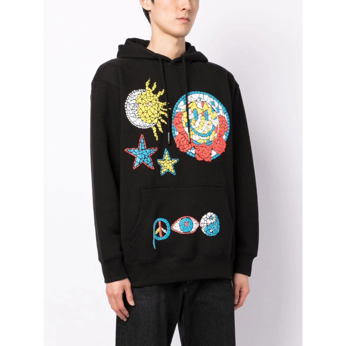 Mosaic graphic-print hoodie - Img 3
