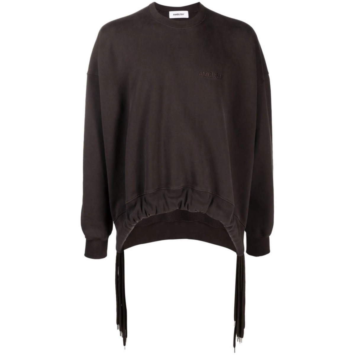 multi-cord crew-neck sweatshirt