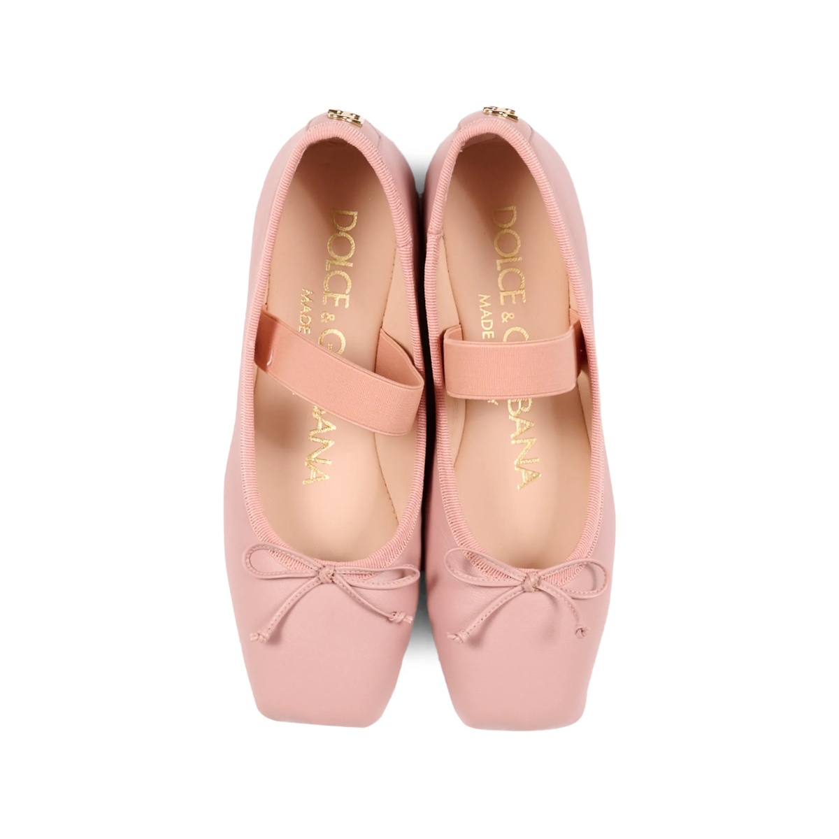 NAPPA LEATHER BALLET FLATS WITH GROS-GRAIN DETAIL - Img 3