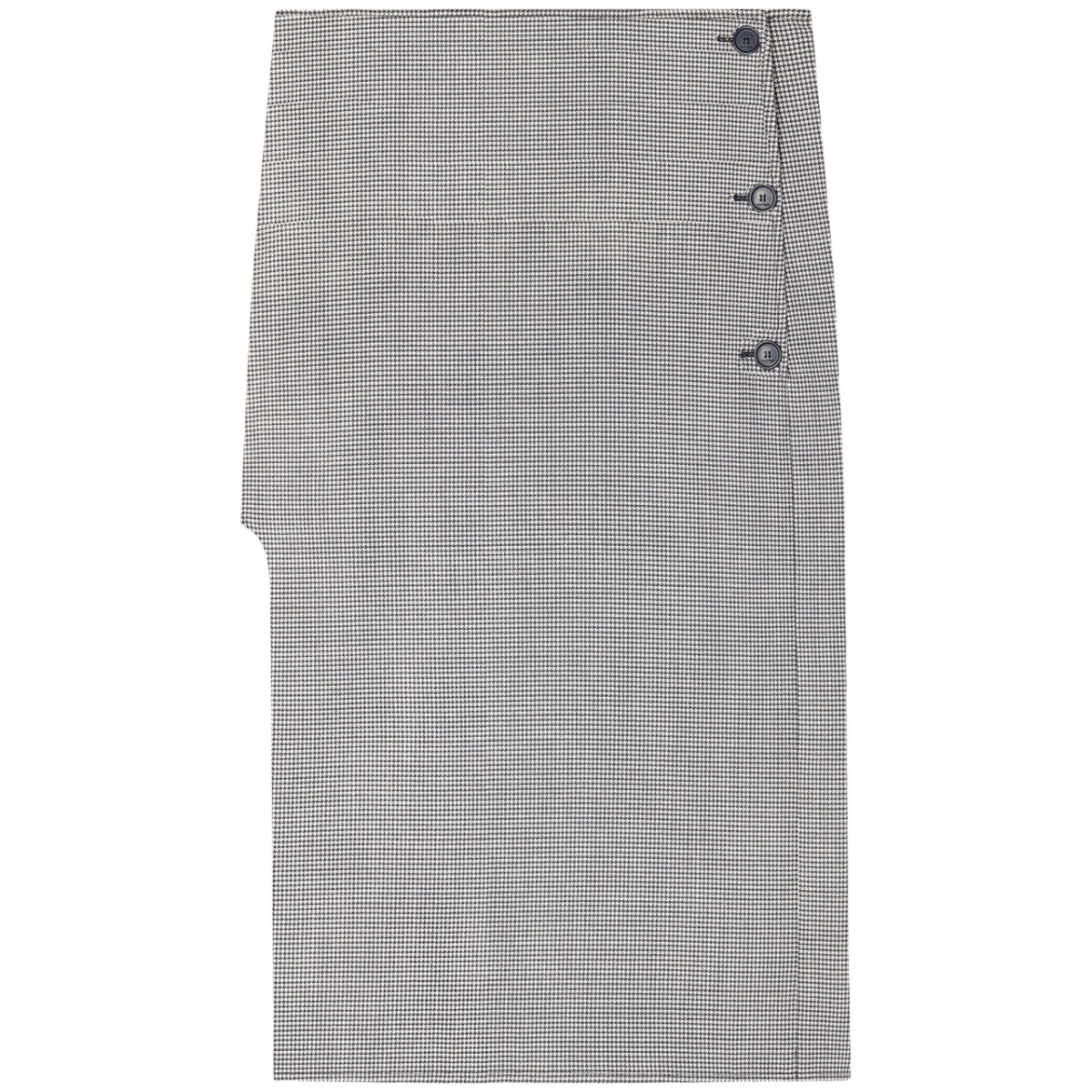 oblique houndstooth midi skirt