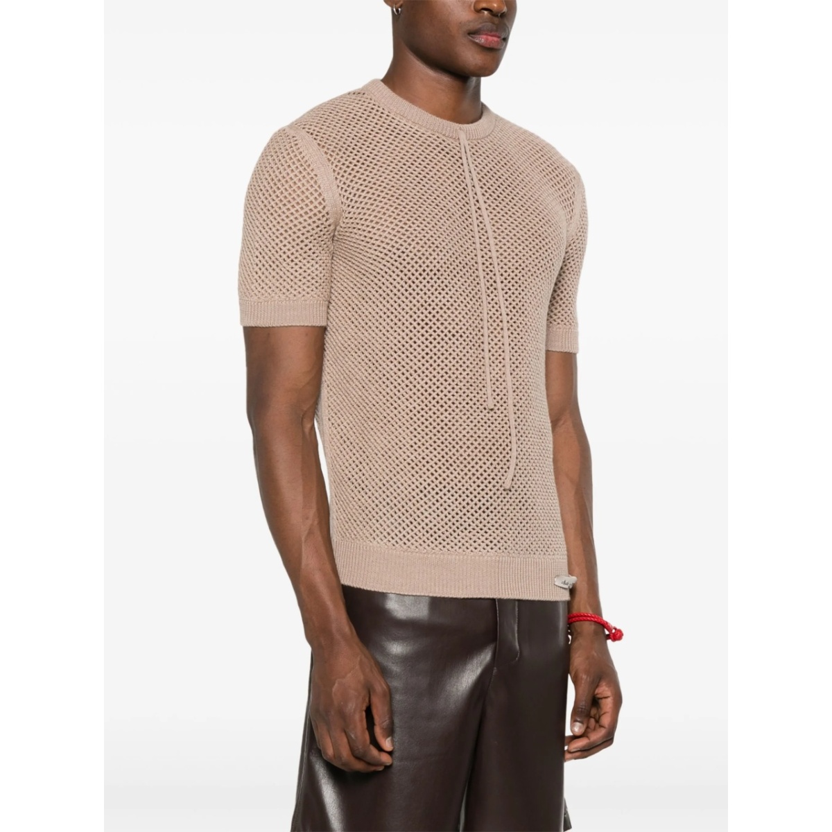 open-knit wool T-shirt - Img 3