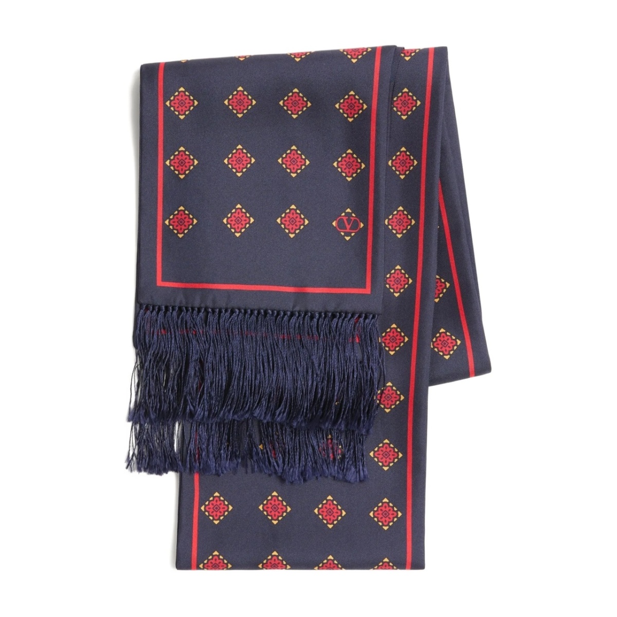OPTICOOL SILK BANDEAU SCARF WITH FRINGE