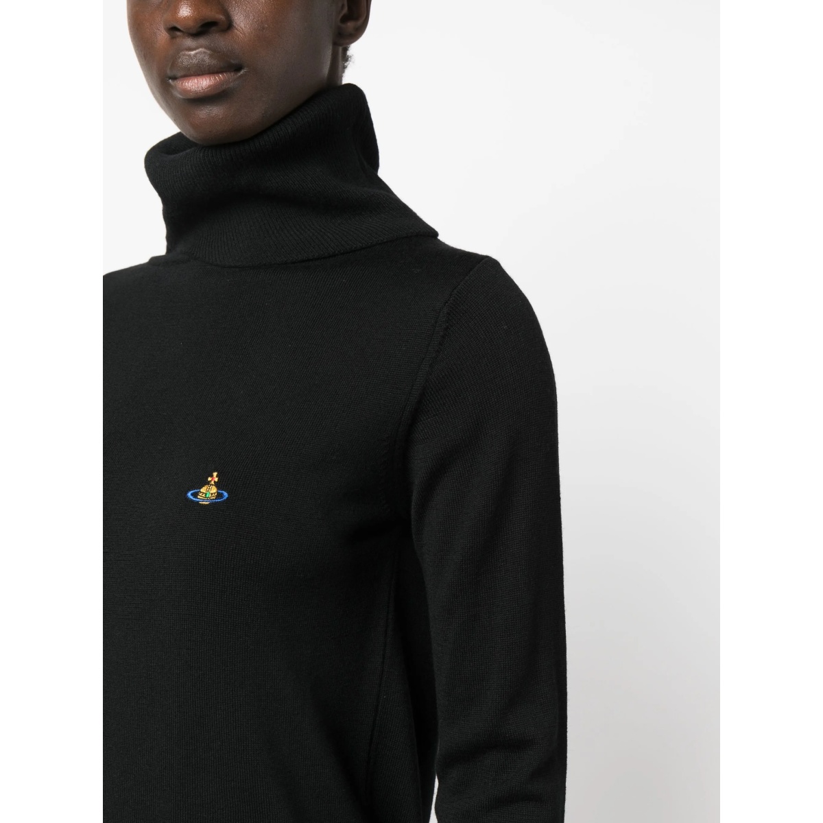 Orb-embroidered roll neck jumper - Img 5