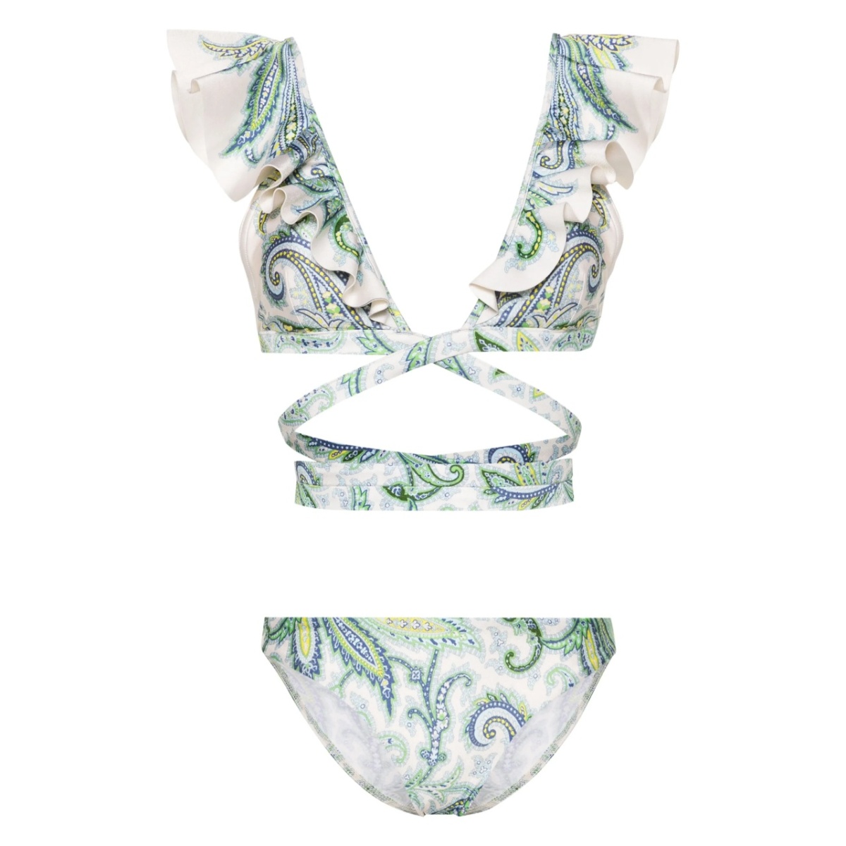 Ottie ruffled wrap bikini