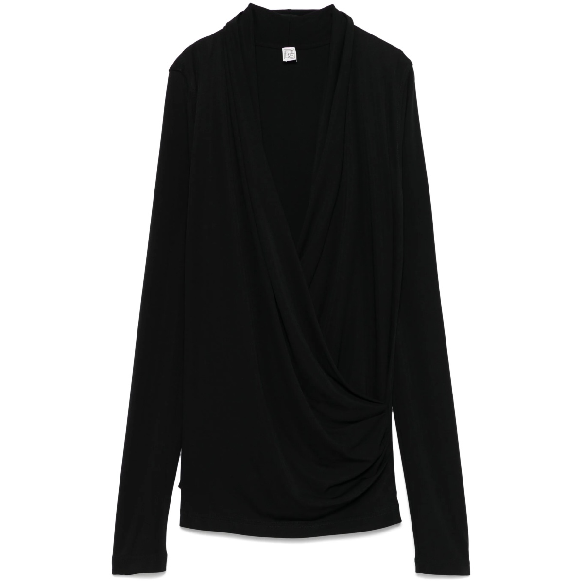 overlapped jersey blouse