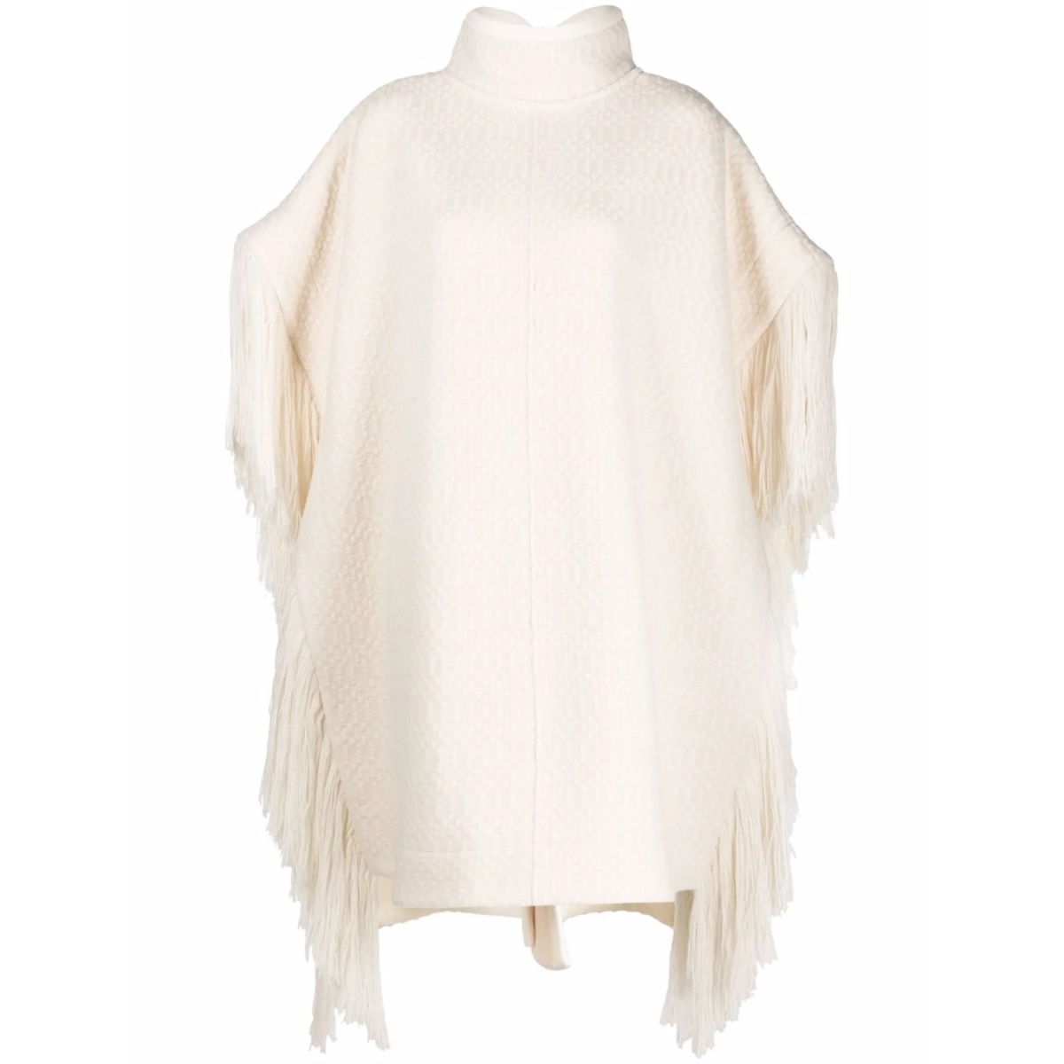 Oversize Fringe knitted cape