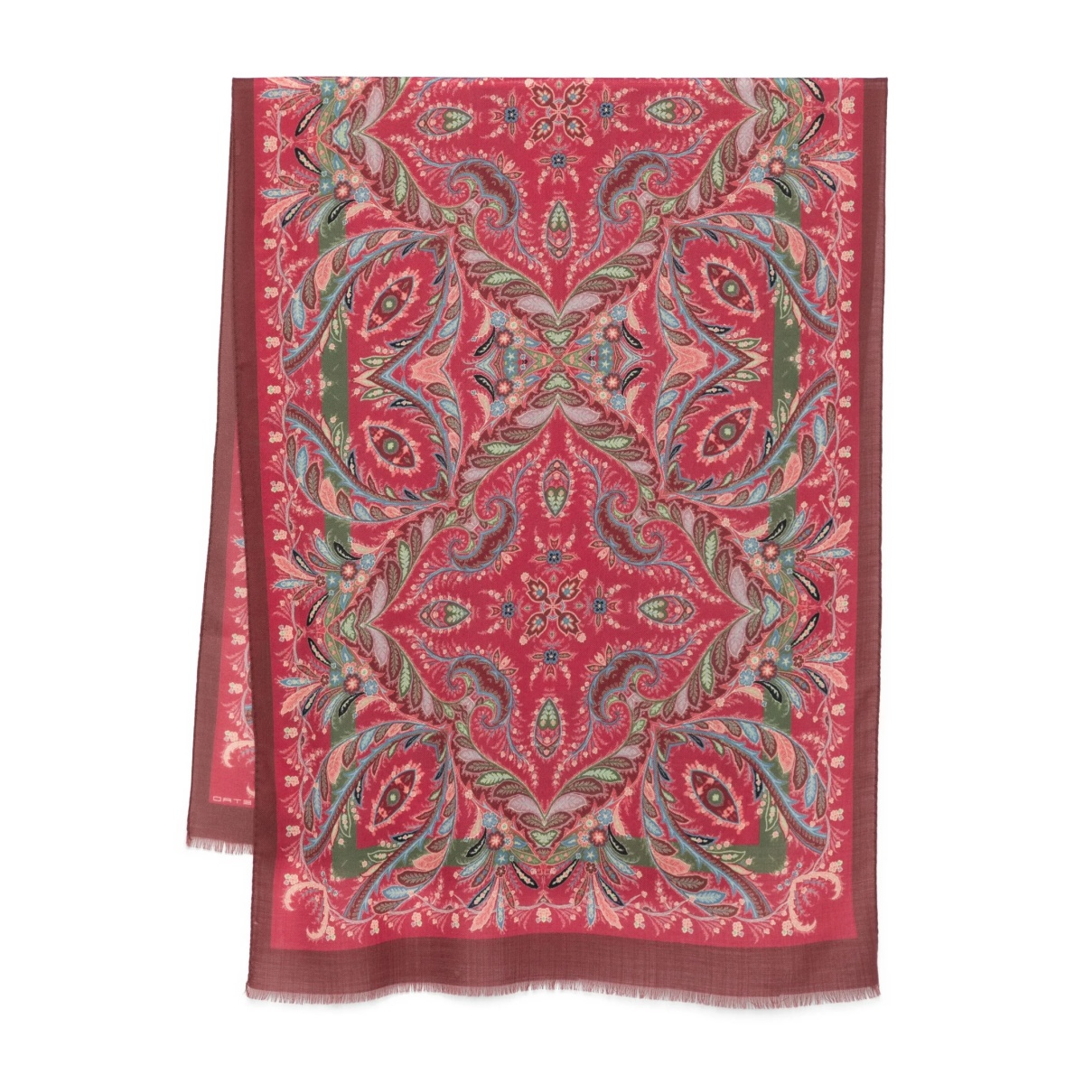 paisley-pattern wool scarf