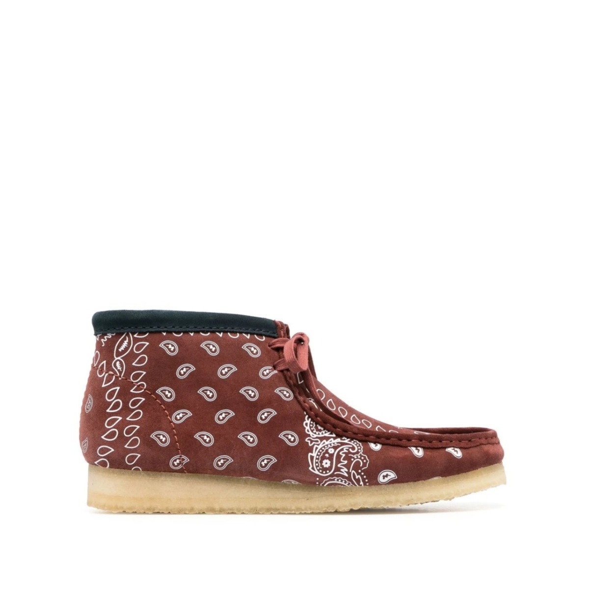 paisley-print lace-up boots