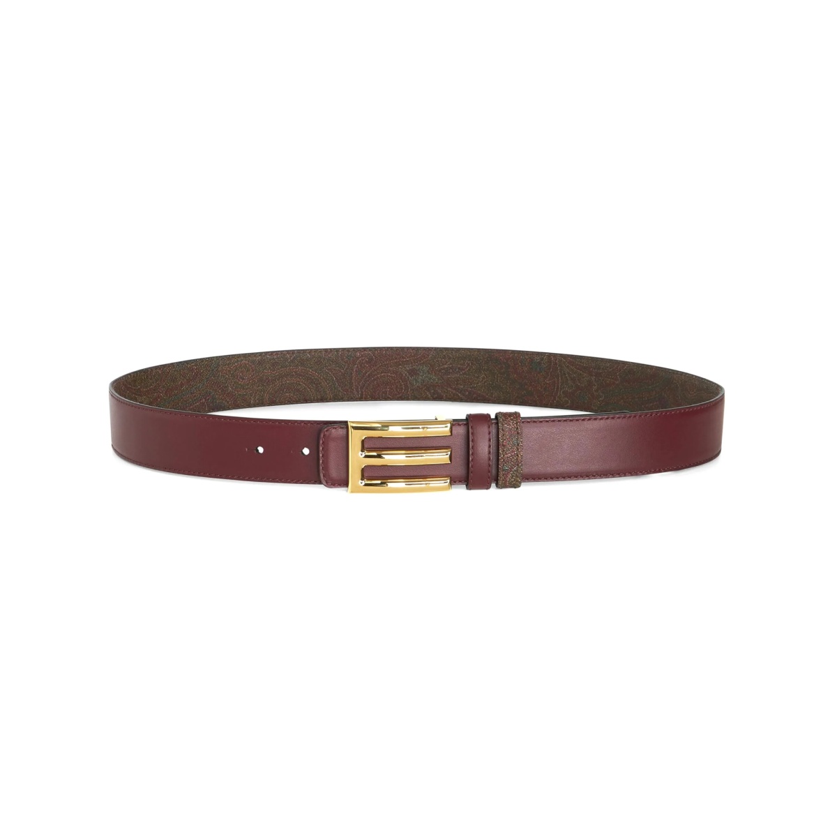 paisley-print reversible belt