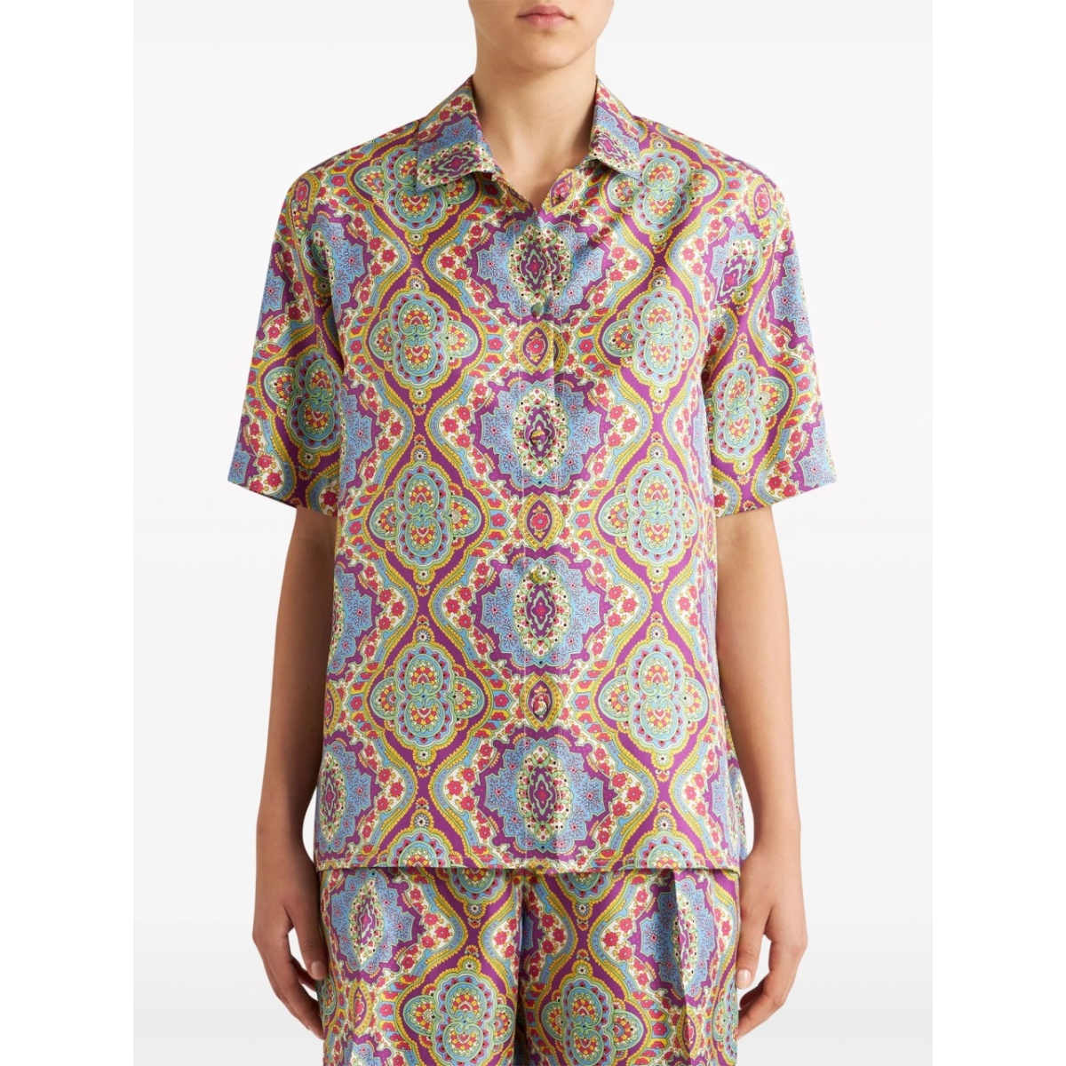 paisley-print silk shirt - Img 2