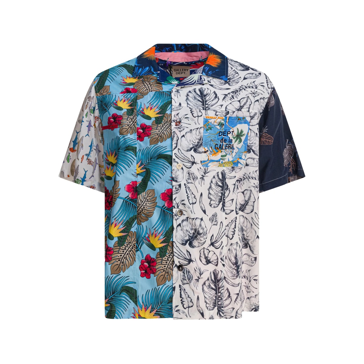 patchwork panelled shirt