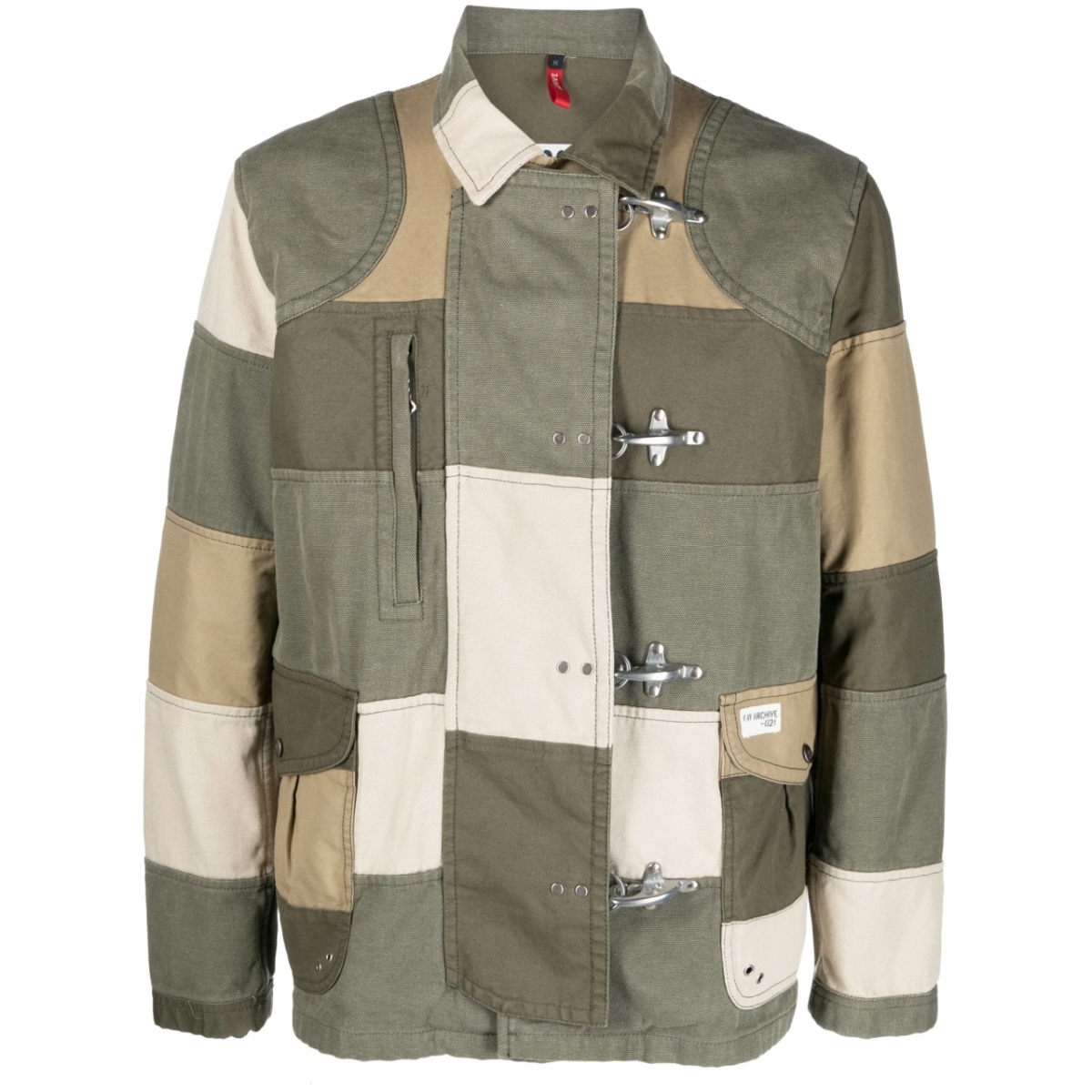 patchwork shirt jacket