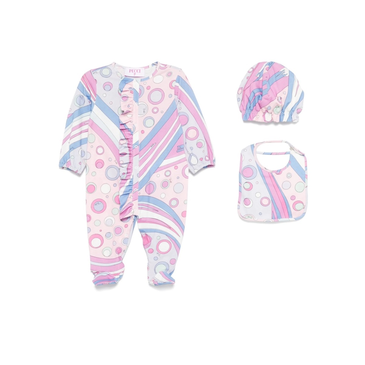 patterned babygrow set