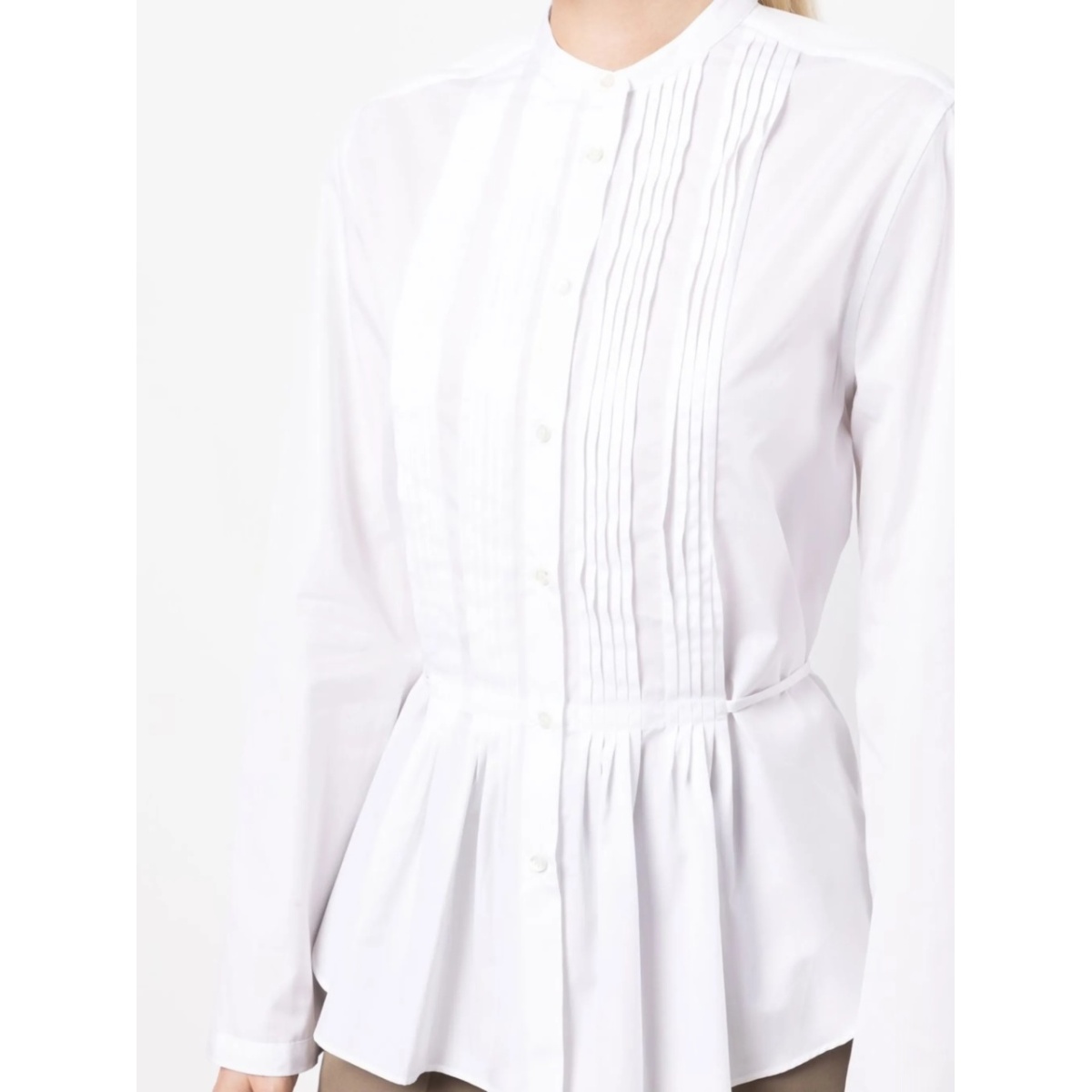 peplum button-up shirt - Img 4