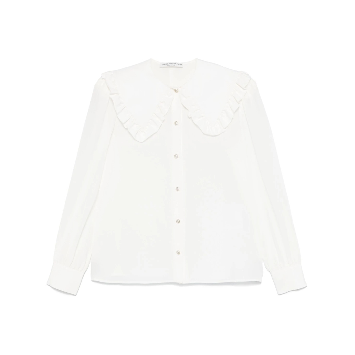 Peter Pan-collar silk blouse