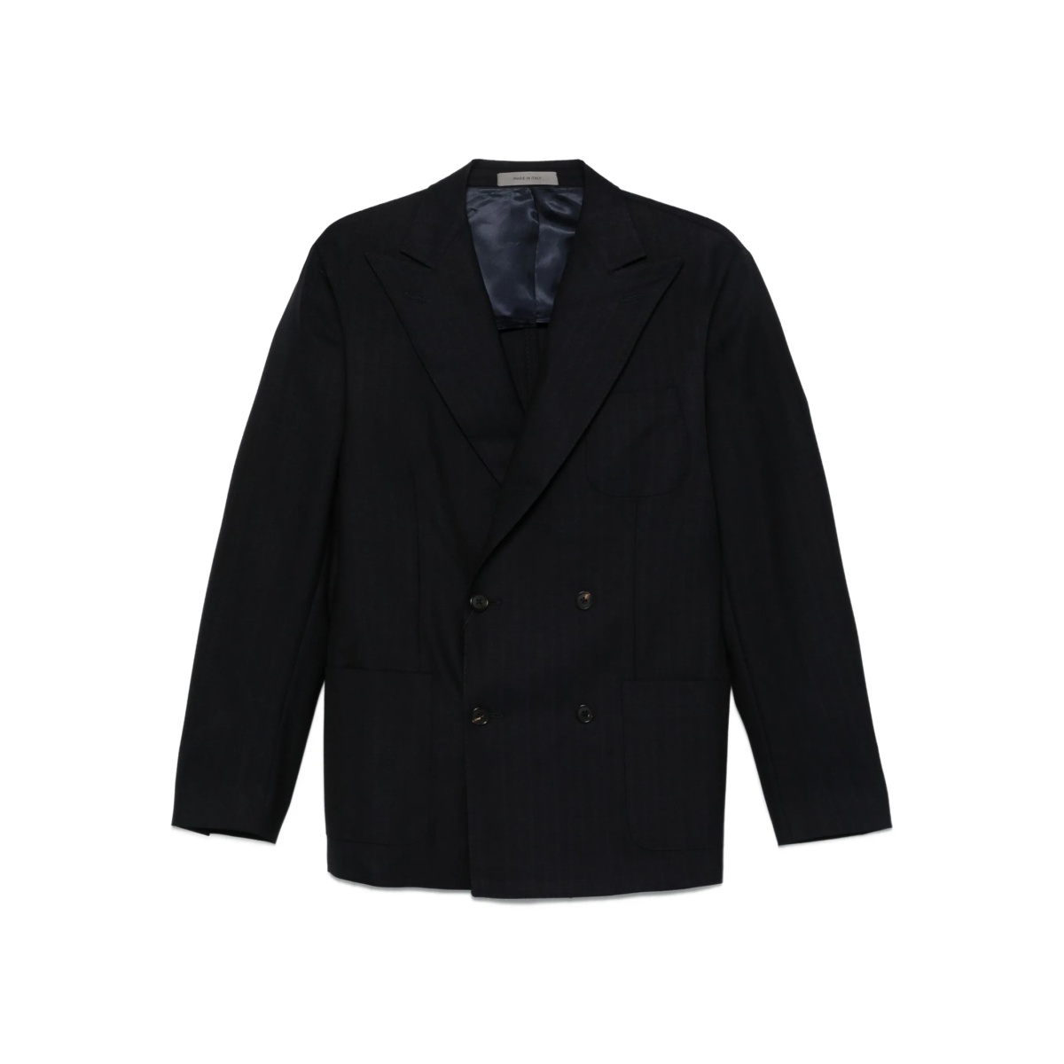 pinstripe double-breasted jacket