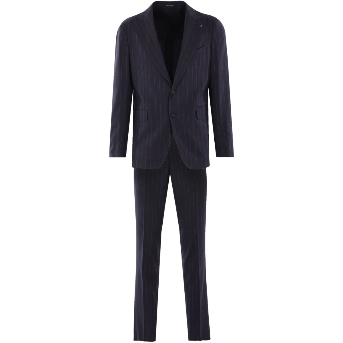pinstripe-pattern wool suit