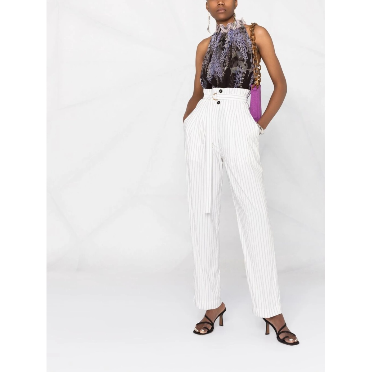 pinstripe-print trousers - Img 2