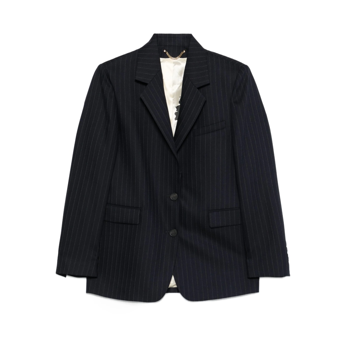 pinstripe single-breasted blazer