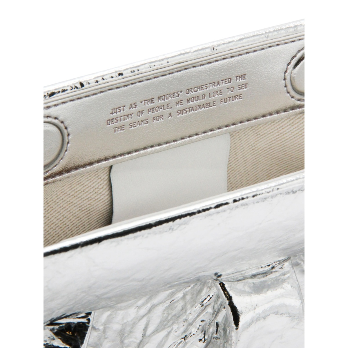 pleated metallic-effect clutch bag - Img 4