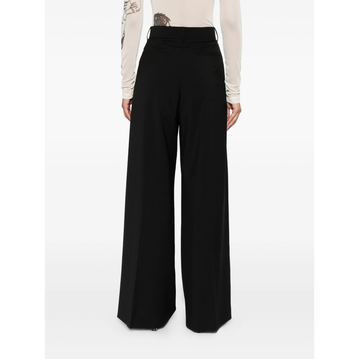 pleated wide-leg trousers - Img 4