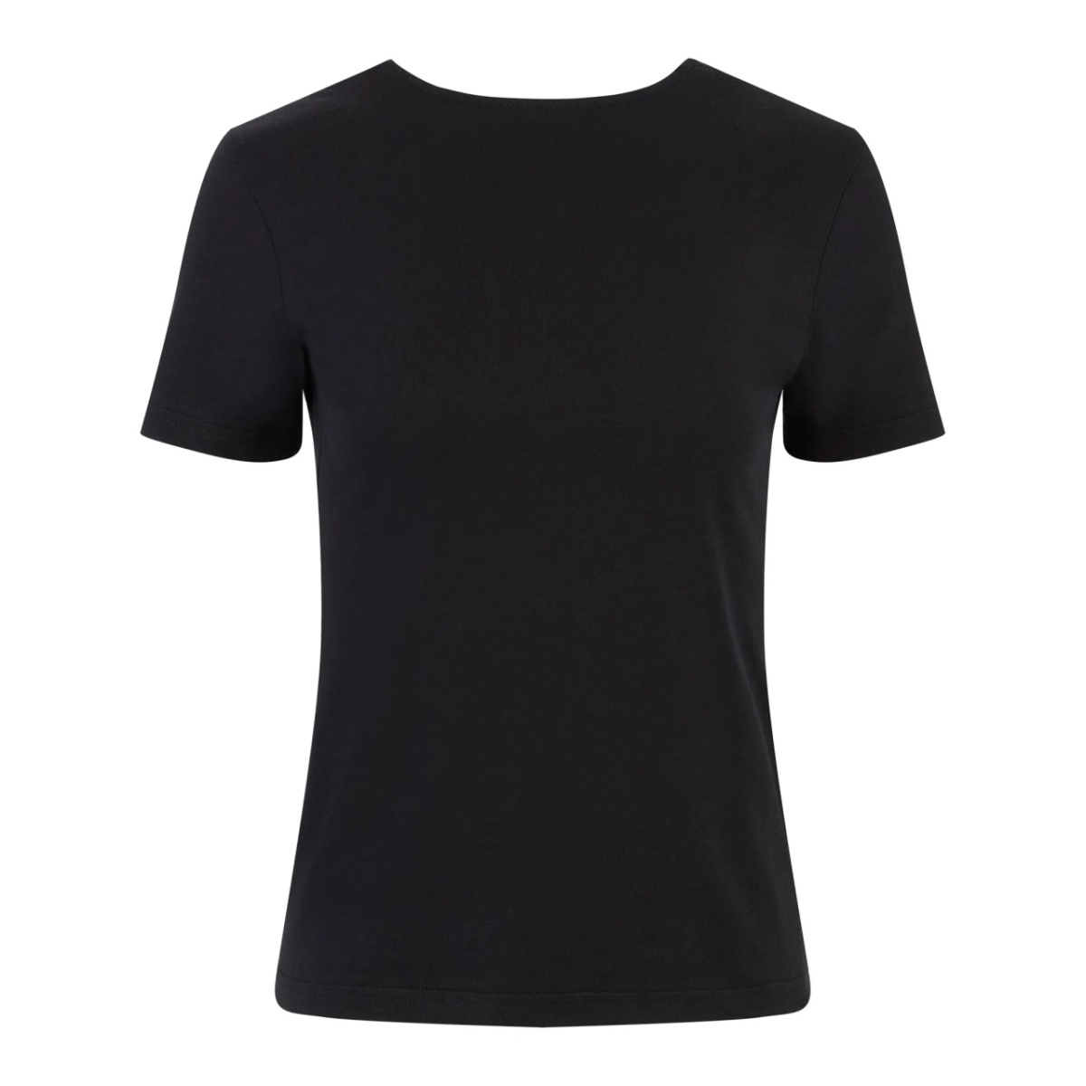 plunging draped back T-shirt
