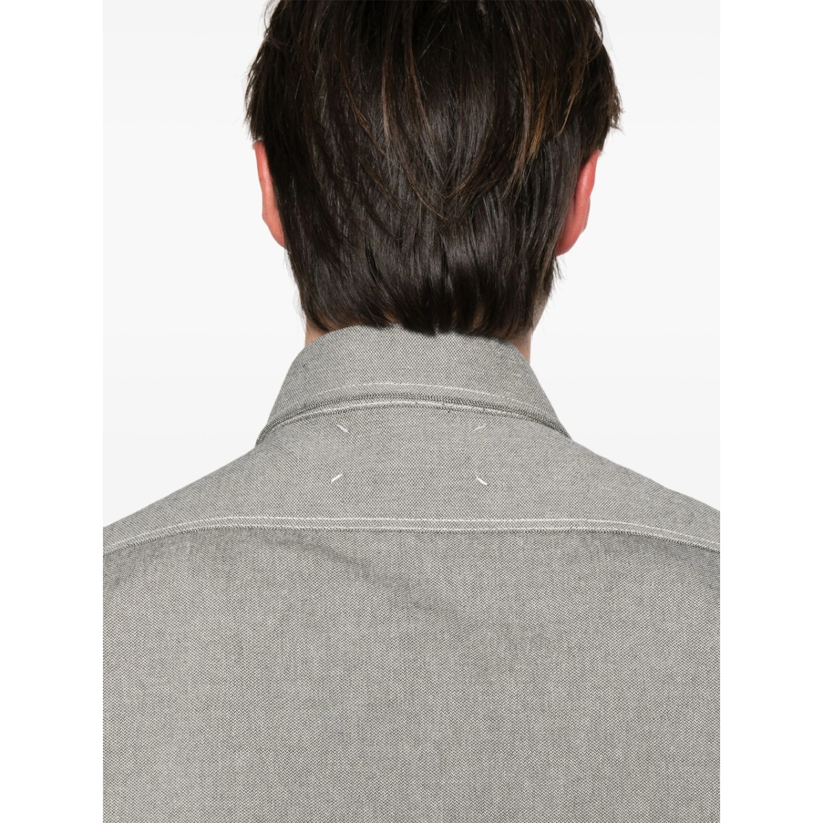 pointed-collar cotton shirt - Img 5