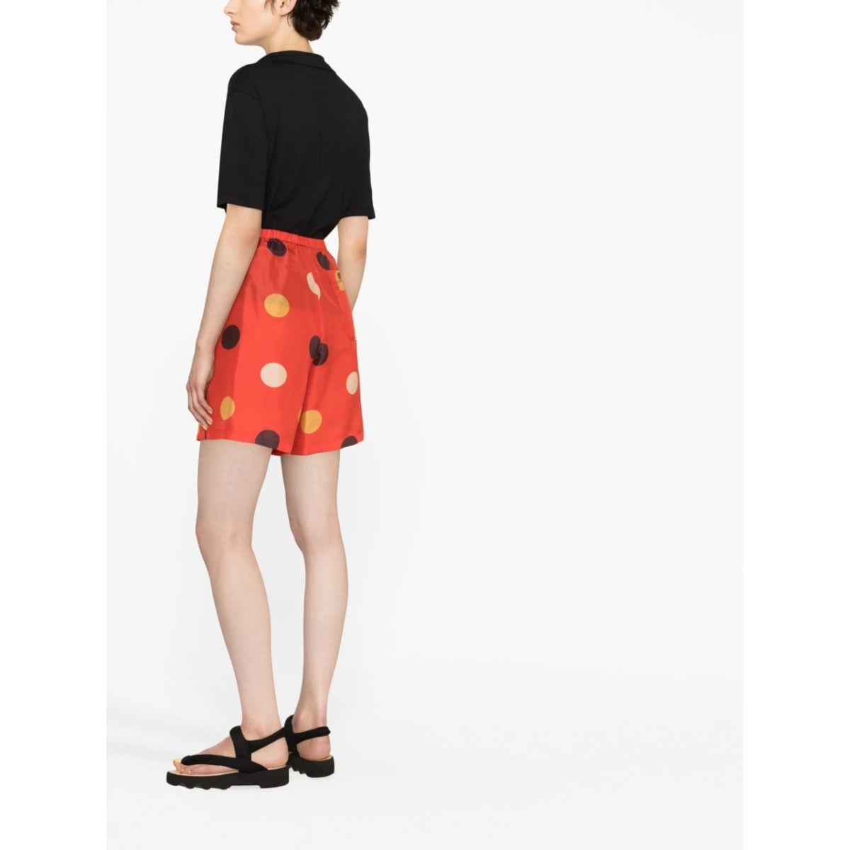 polka-dot drawstring shorts - Img 4