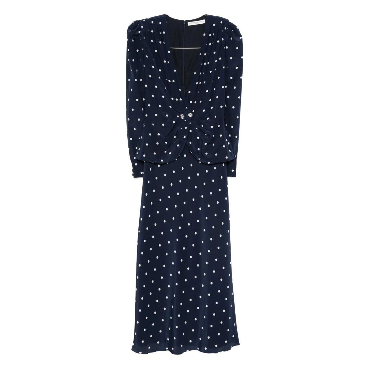 polka dot-print midi dress