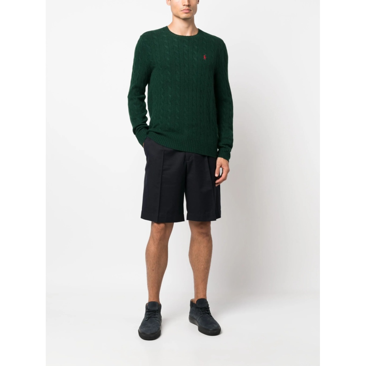 Polo Pony-motif cable-knit jumper - Img 2