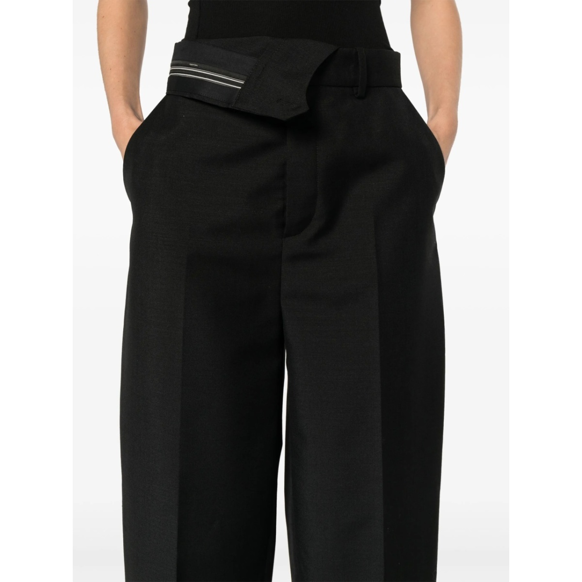 pressed-crease tapered trousers - Img 5
