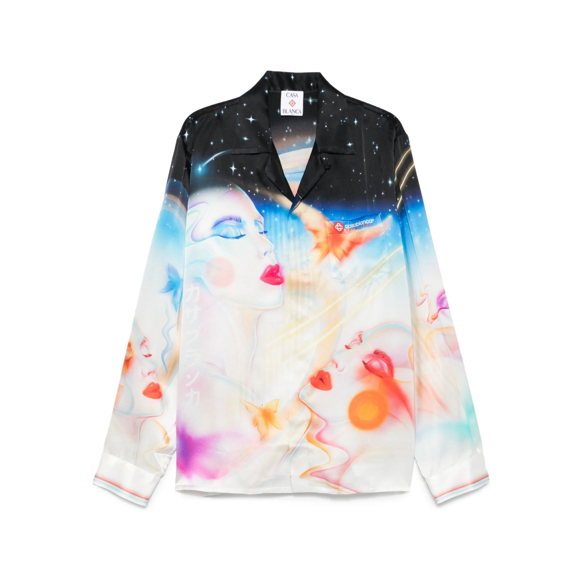 printed silk shirt