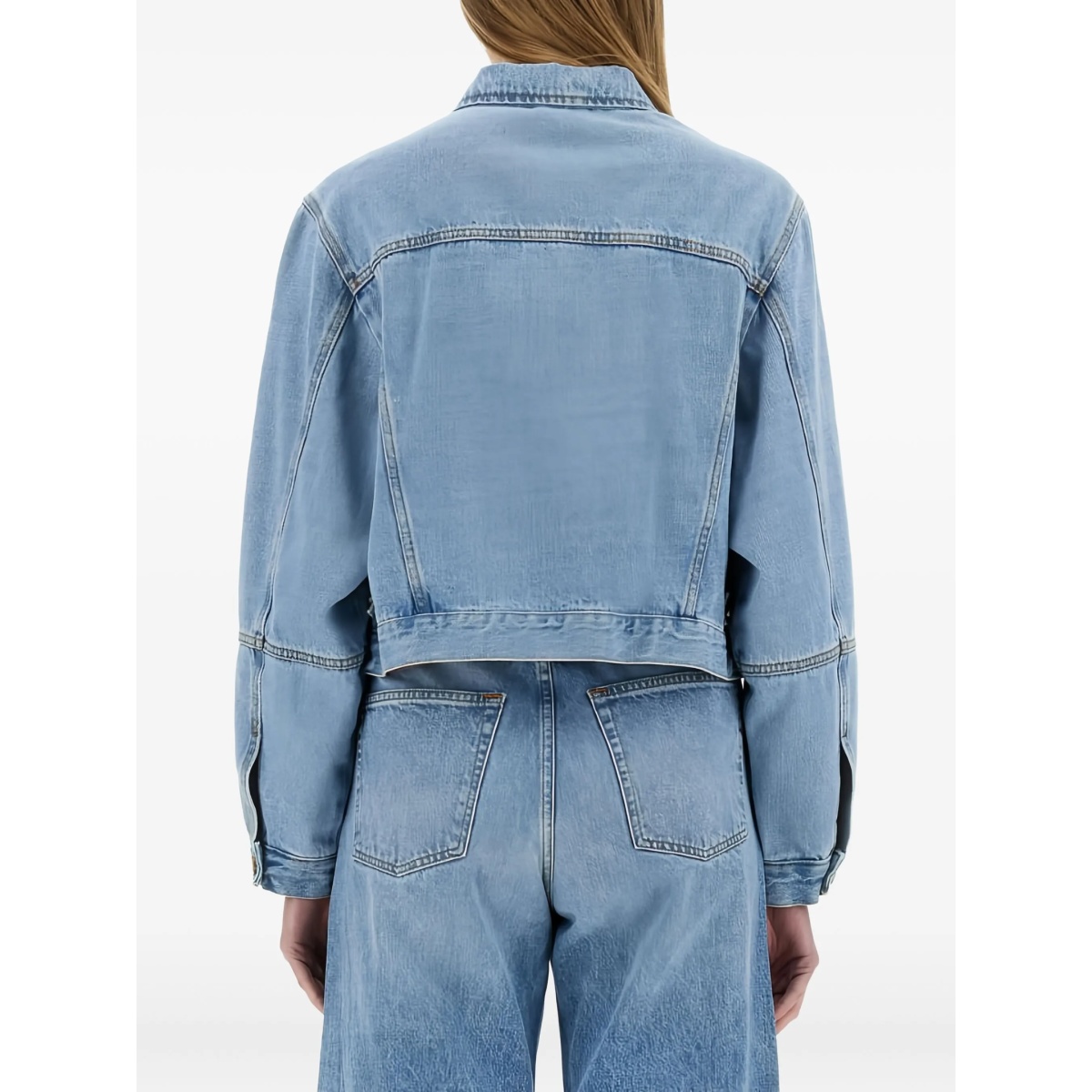 puffed-sleeve denim jacket - Img 3