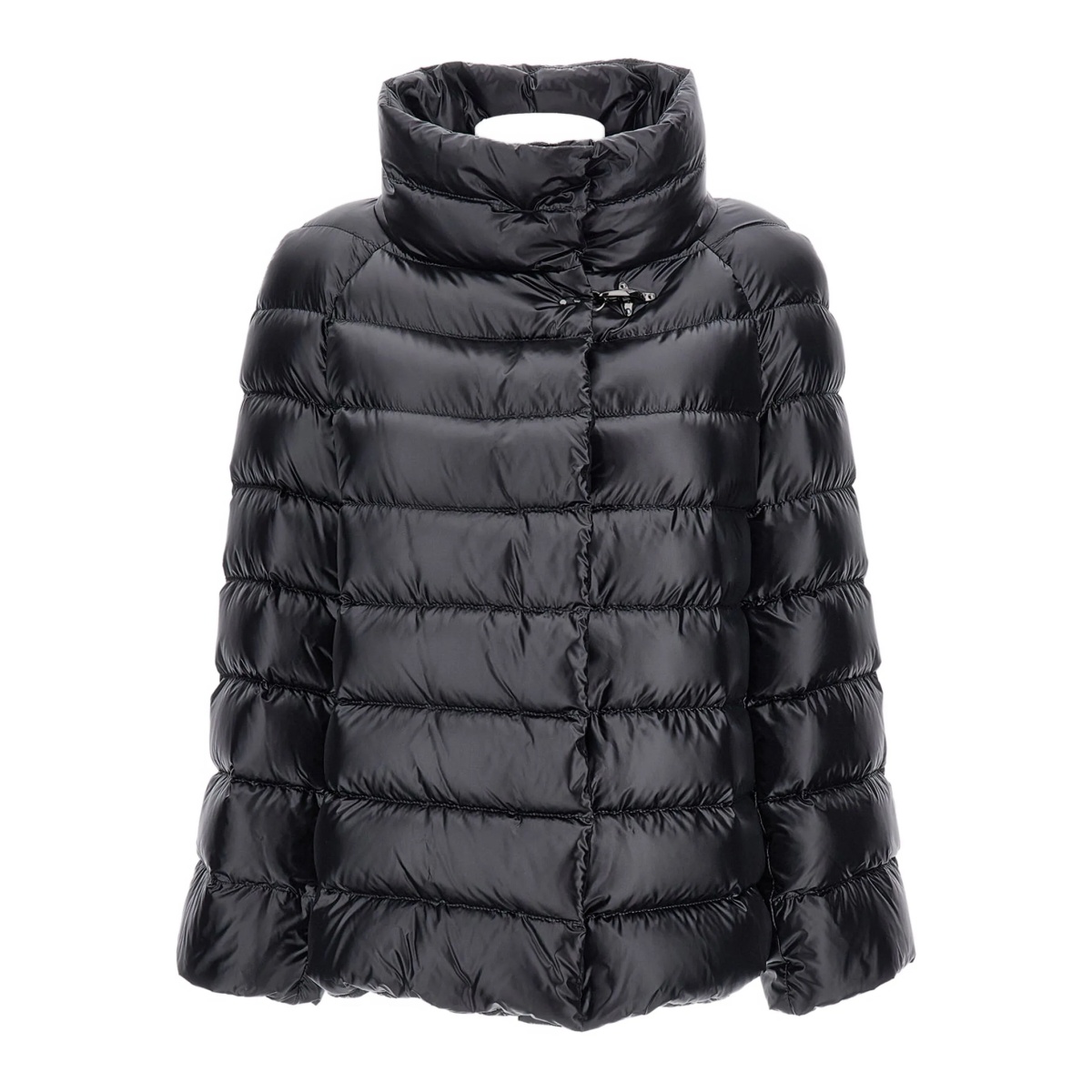 quilted high-collar coat