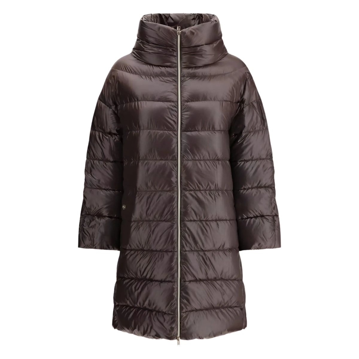 quilted high-collar coat