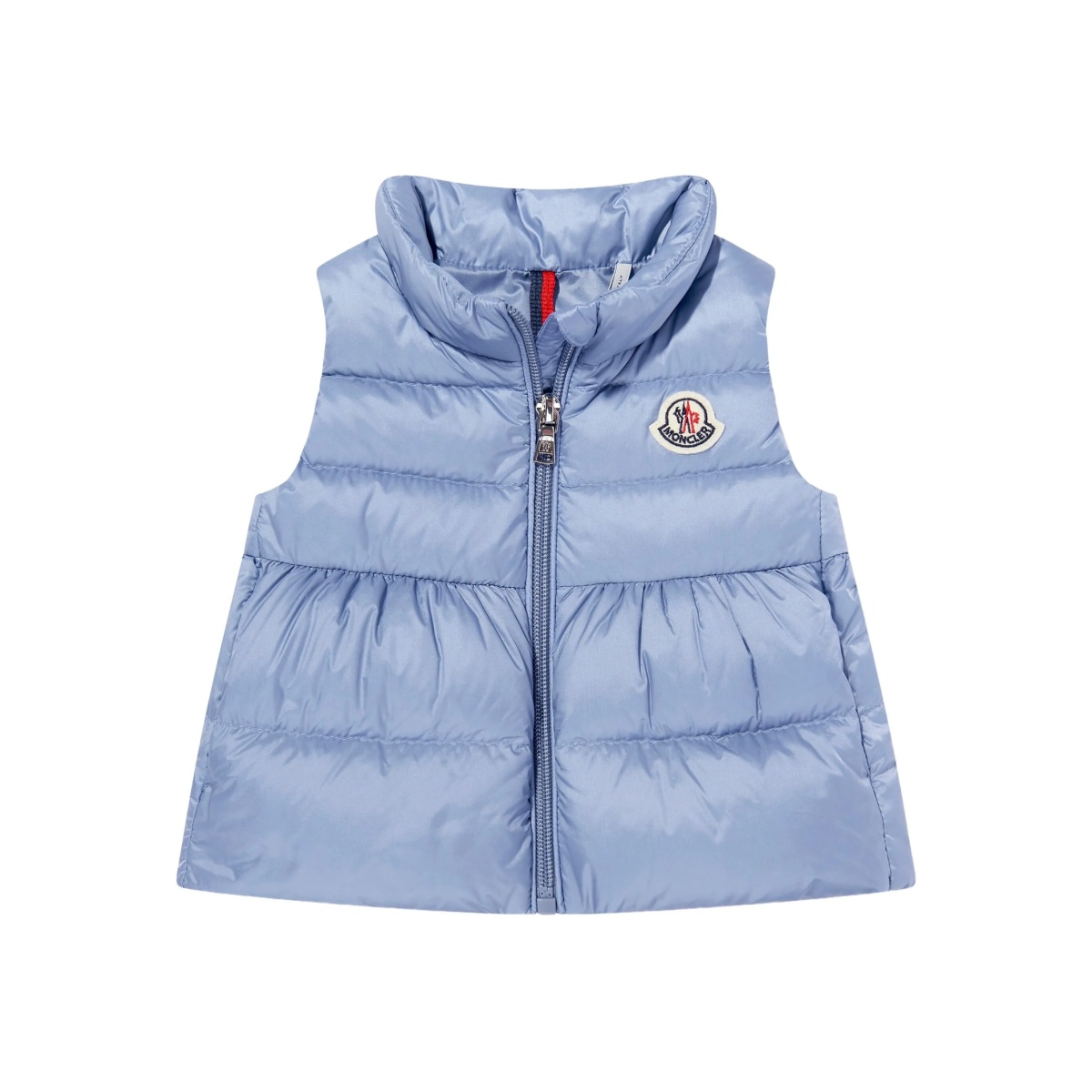 quilted logo-patch gilet