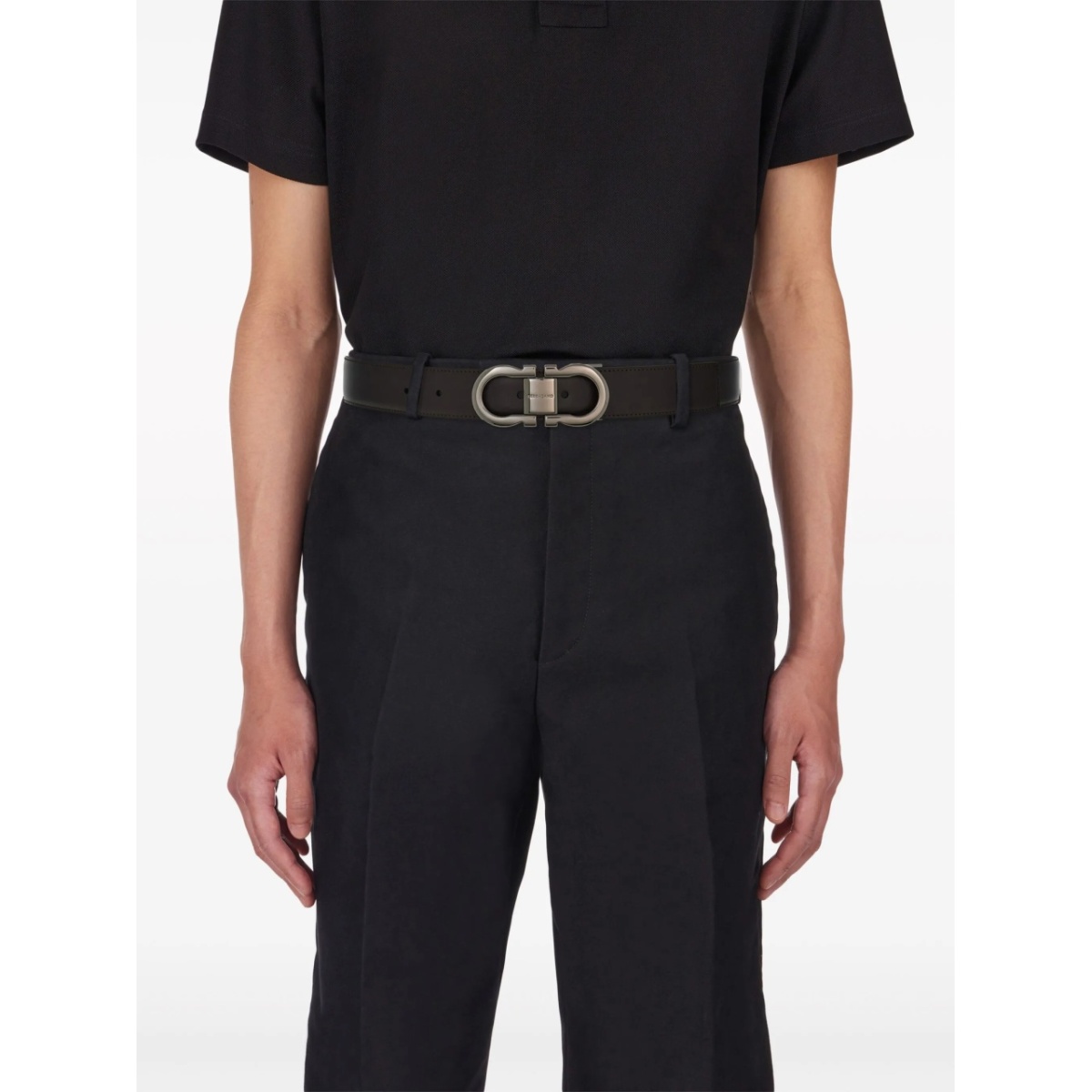reversible Gancini leather belt - Img 4