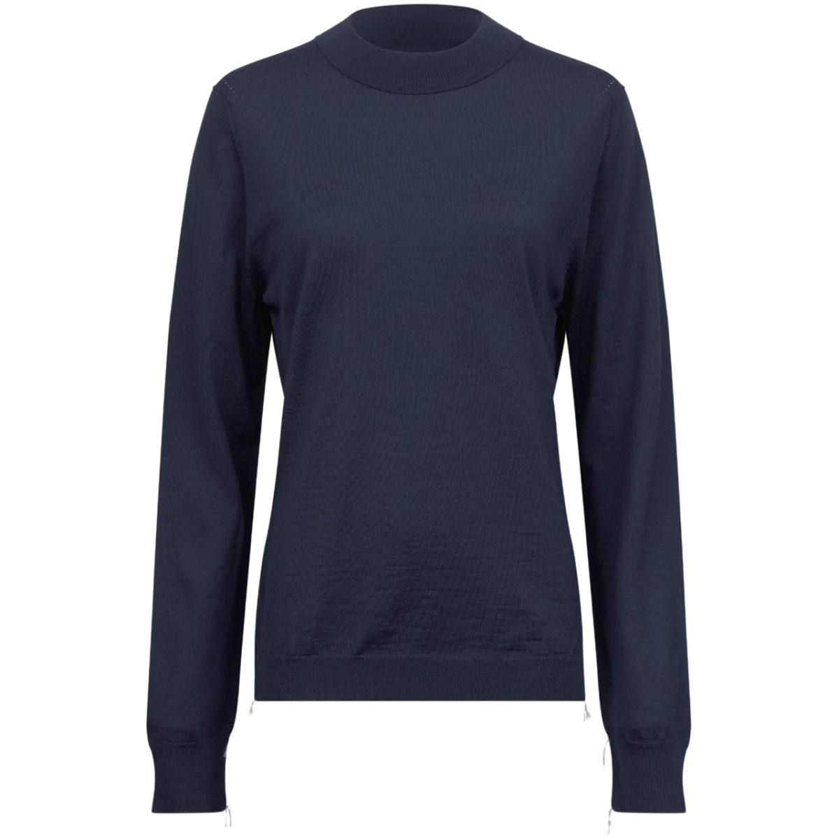 ribbed-edge wool sweater