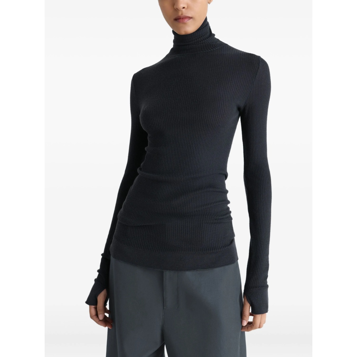 ribbed high-neck top - Img 3