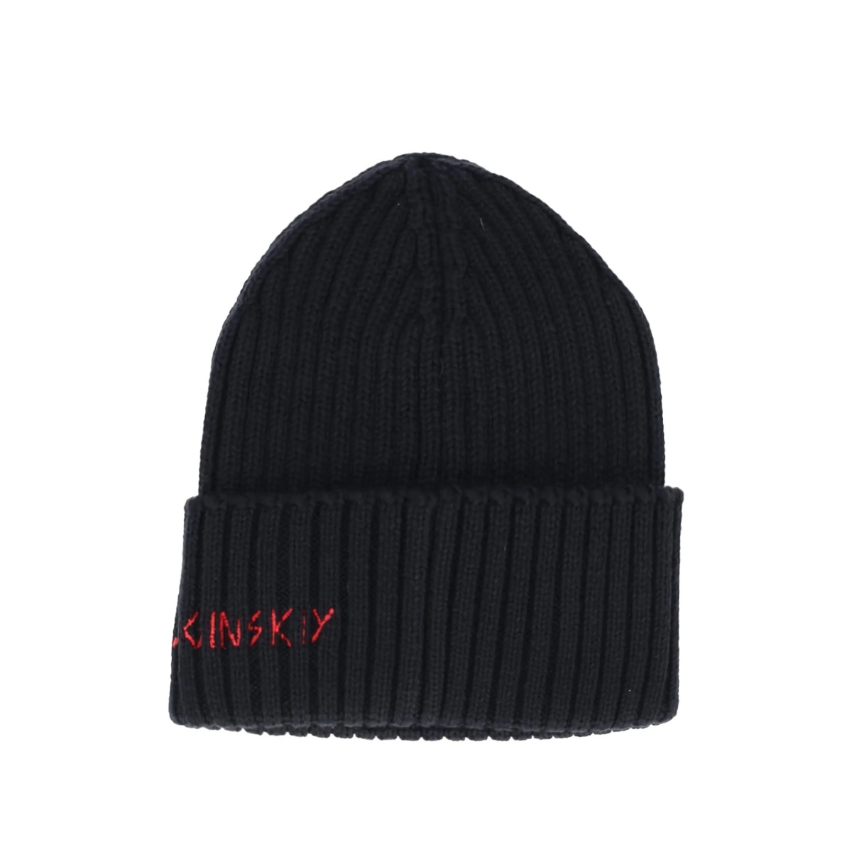 ribbed logo beanie